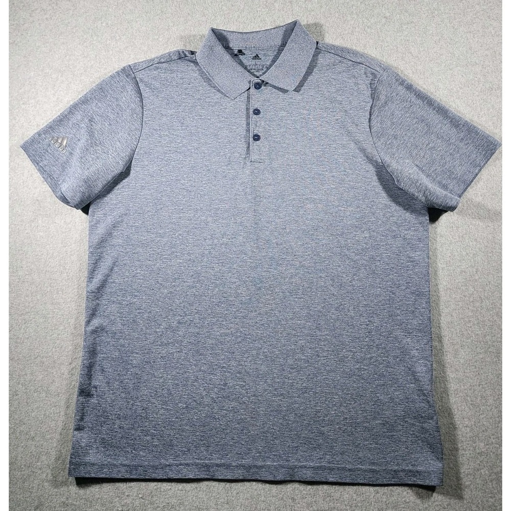 Adidas Men's Polo Shirt, Size Large, Blue, Short Sleeve, Golf Activewear